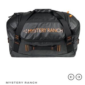 Mystery Ranch Mission Duffel, 55L, Black & Orange, EUC